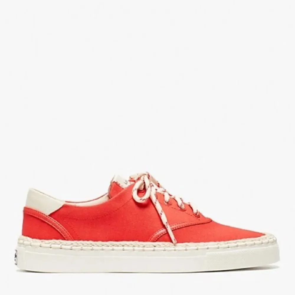 KATE SPADE espadrille lace sneakers coral rose 7.5
